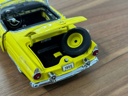 1/24 Diecast Model The Danbury Mint Ford Thunderbird Convertible (1955) – Yellow – (Full Opening, Limited Edition)