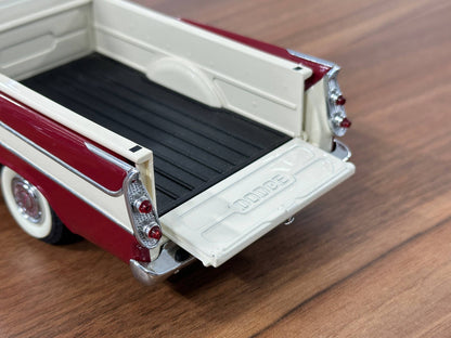 1/24 Diecast Danbury Mint Dodge Sweptside D100 Pickup Truck (1957) – Red & Beige (Full Opening, Limited Edition)