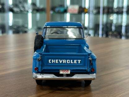 1/24 Diecast Chevrolet Apache 1958  Blue – Danbury Mint Limited Edition