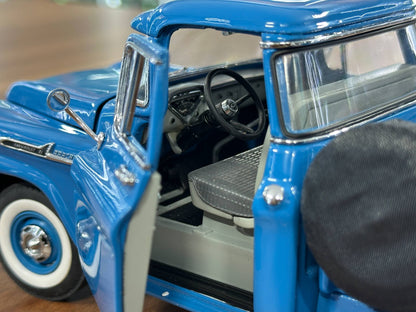 1/24 Diecast Chevrolet Apache 1958  Blue – Danbury Mint Limited Edition