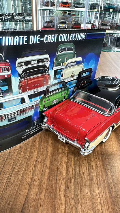 1/24 Diecast Buick Roadmaster 4-Door Riviera 1956 Red – Danbury Mint Limited Edition
