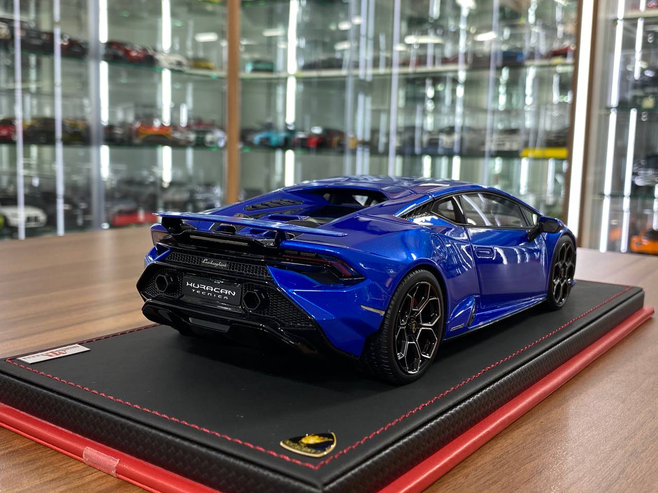 1/18 Resin Lamborghini Huracan Tecnica Blue by MR Collection Limited to 49 pcs