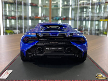 1/18 Resin Lamborghini Huracan Tecnica Blue by MR Collection Limited to 49 pcs