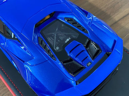 1/18 Resin Lamborghini Huracan Tecnica Blue by MR Collection Limited to 49 pcs