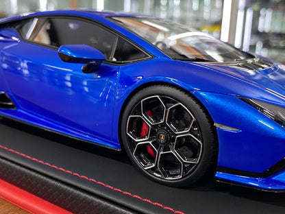 1/18 Resin Lamborghini Huracan Tecnica Blue by MR Collection Limited to 49 pcs