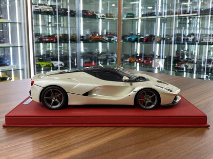 1/18 Diecast Ferrari LaFerrari Fuji White BBR Scale Model Car