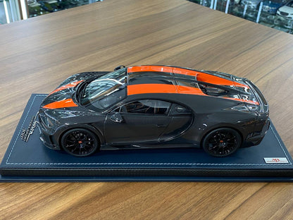 Exclusive MR Collection Models Bugatti Chiron Super Sport Resin - Carbon/Orange Line | Limited Edition!