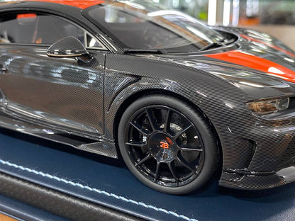Exclusive MR Collection Models Bugatti Chiron Super Sport Resin - Carbon/Orange Line | Limited Edition!