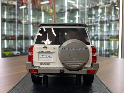 1/18 Nissan Patrol Super Safari Diecast White by IVY Models [Special Number 99/99]