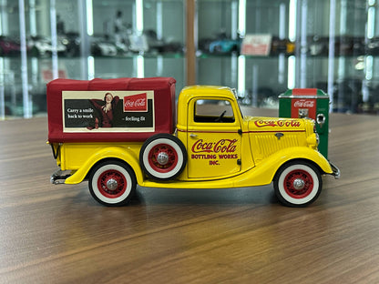 Ford Coca Cola Delivery 1935 – Yellow – 1:24 Diecast (Full Opening)