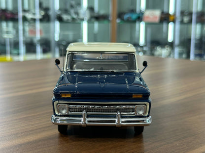 Chevrolet C10 Pickup Truck 1966 – Dark Blue – 1:24 Diecast (Full Opening)
