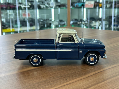 Chevrolet C10 Pickup Truck 1966 – Dark Blue – 1:24 Diecast (Full Opening)