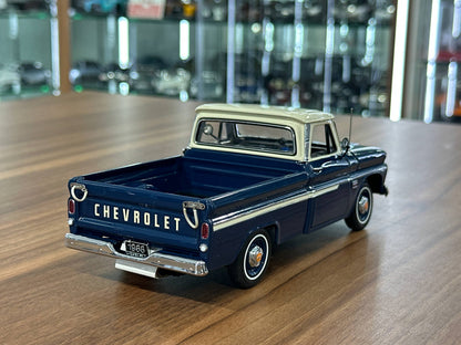 Chevrolet C10 Pickup Truck 1966 – Dark Blue – 1:24 Diecast (Full Opening)