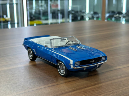 Chevrolet Camaro SS Convertible 1969 – Blue – 1:24 Diecast (Full Opening)
