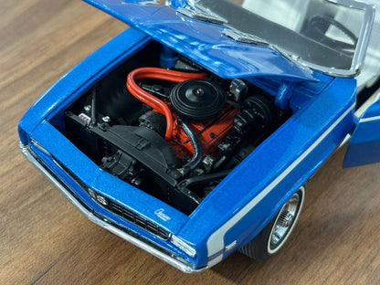 Chevrolet Camaro SS Convertible 1969 – Blue – 1:24 Diecast (Full Opening)
