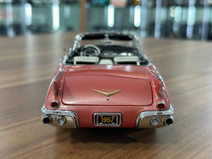 The Danbury Mint Cadillac Eldorado Biarritz 1957 – Vintage Dusty Rose Red – 1:24 Diecast Model (Full Opening, Limited Edition)