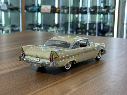 The Danbury Mint Plymouth Fury Hard Top 1958 – Champagne Beige Metallic – 1:24 Diecast Model (Full Opening, Limited Edition)