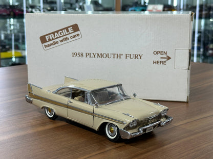 The Danbury Mint Plymouth Fury Hard Top 1958 – Champagne Beige Metallic – 1:24 Diecast Model (Full Opening, Limited Edition)