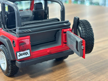 1/18 Diecast Maisto Jeep Wrangler Rubicon in Red