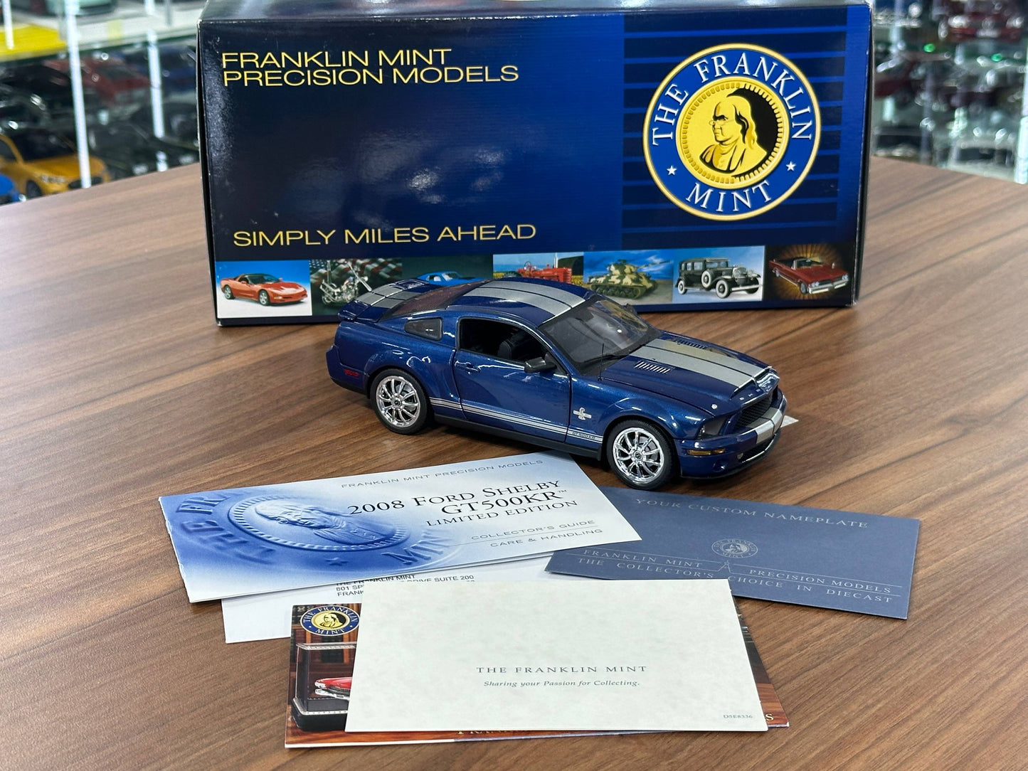 Franklin Mint Ford Mustang Shelby 2008 – 1/24 Diecast Dark Blue (Limited Edition)