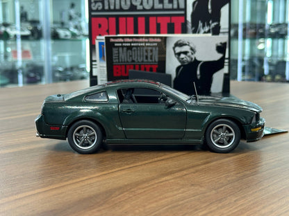 Franklin Mint Ford Mustang McQueen Bullitt 2008 – 1/24 Diecast Dark Green (Limited Edition)