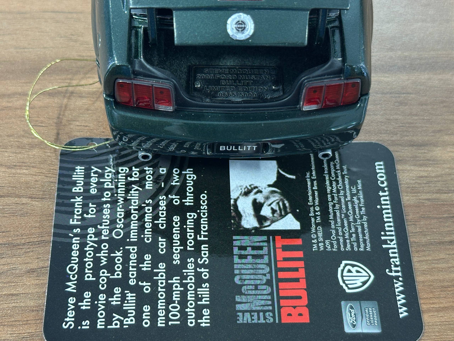 Franklin Mint Ford Mustang McQueen Bullitt 2008 – 1/24 Diecast Dark Green (Limited Edition)