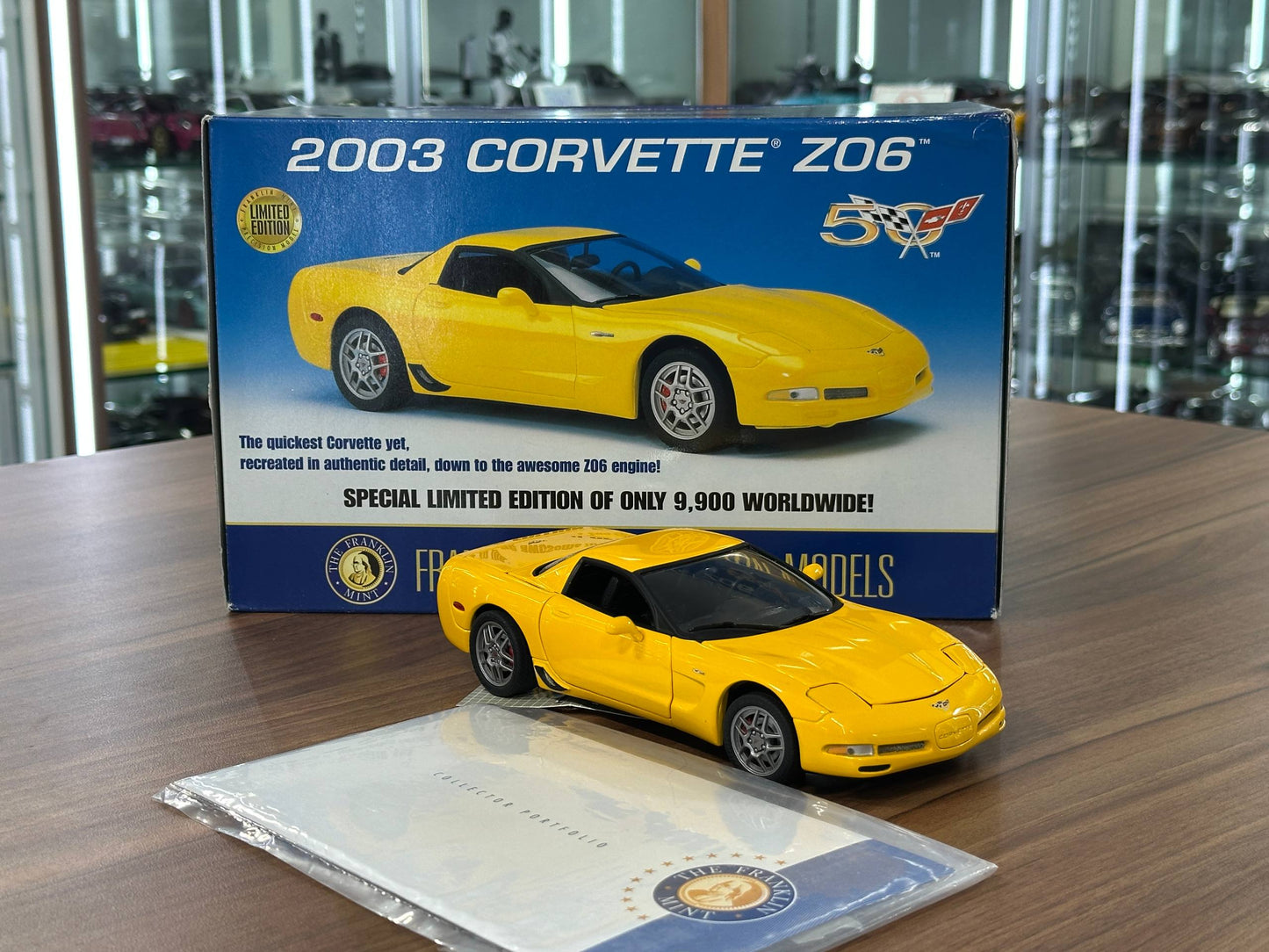 Franklin Mint Chevrolet Corvette 2003 – 1/24 Diecast Yellow (Limited Edition)