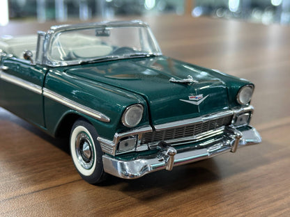 Franklin Mint Chevrolet Bel Air Convertible 1956 – 1/24 Diecast Green/White