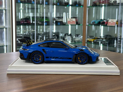 IVY Merit Porsche 911 GT3 RS (992) – Shark Blue / Blue Wheel Rim – 1:18 Resin Model ( Limited 15 pcs)