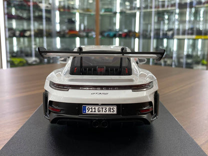 1/18 Diecast Porsche 911 (992) GT3 RS 2024 in White / blue by Solido
