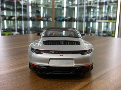Minichamps Porsche 911 Targa 4 GTS 1:18 diecast model in GT Silver – static collectible for Dubai collectors