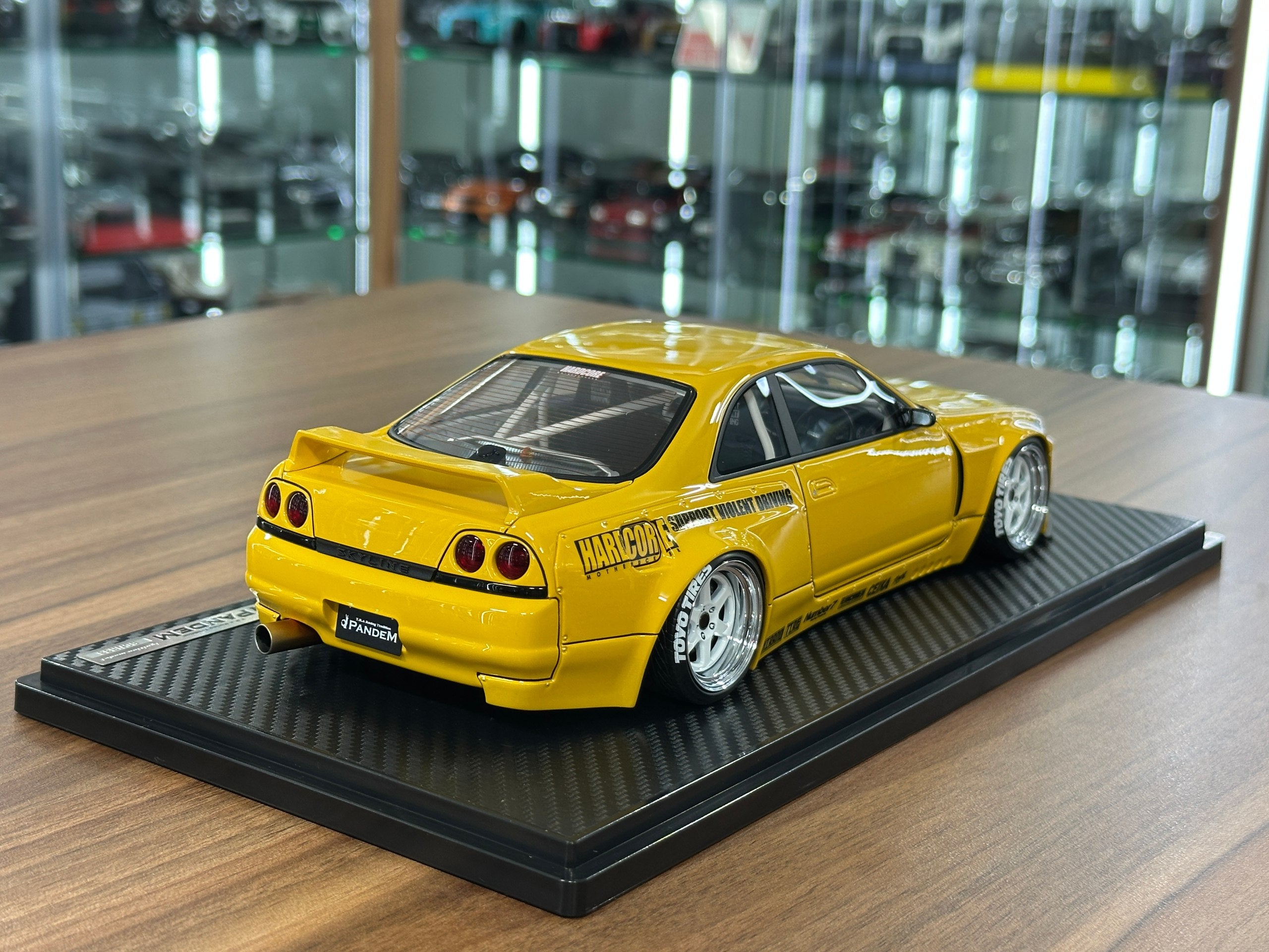 Nissan Skyline GT-R R33 Pandem Yellow 1/18 Resin Model – dturman.com