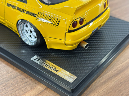 1/18 Resin Ignition Model Nissan Skyline GT-R R33 Pandem – Yellow