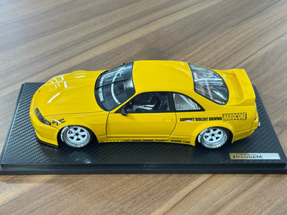 1/18 Resin Ignition Model Nissan Skyline GT-R R33 Pandem – Yellow