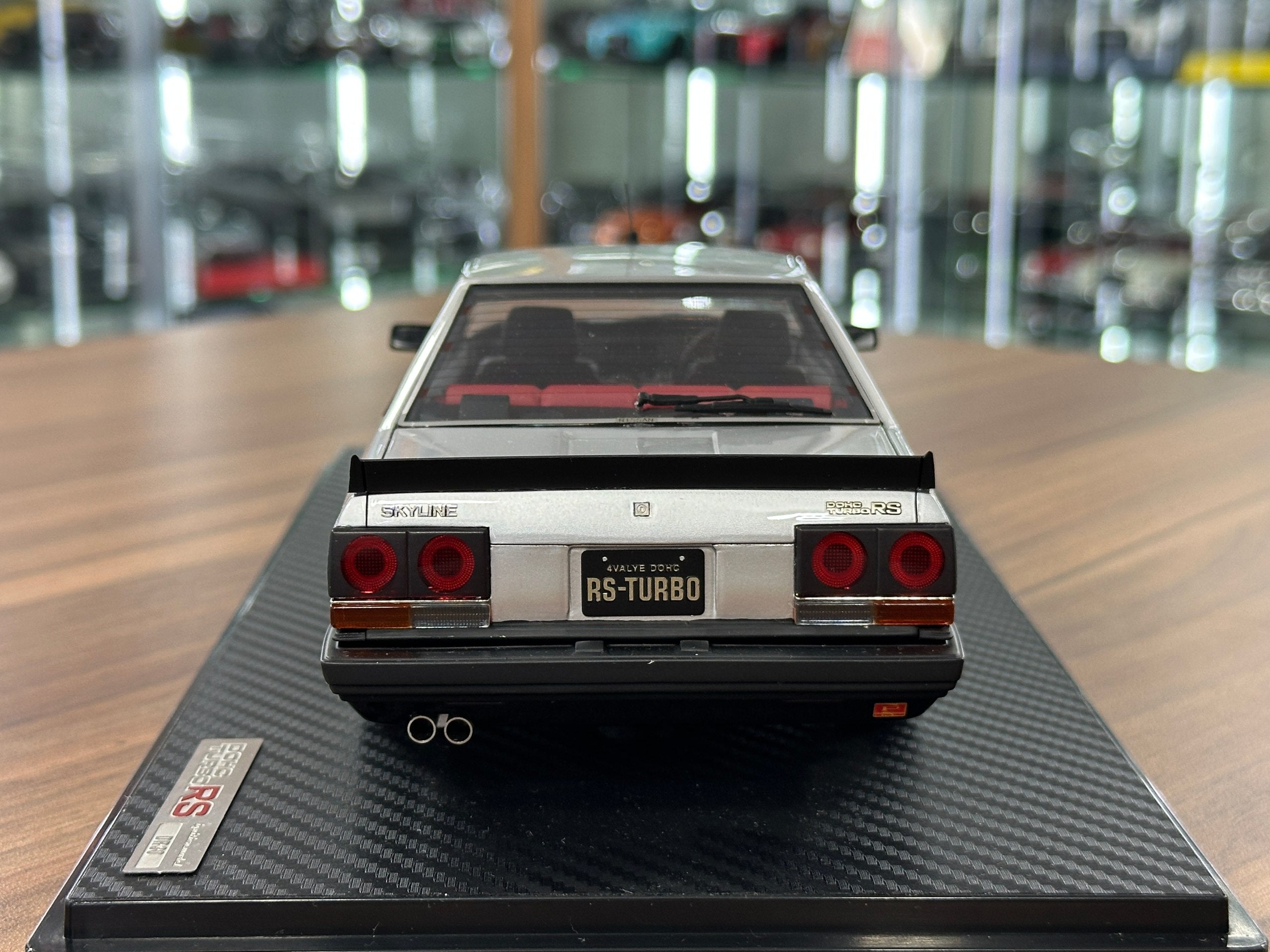 Nissan Skyline GT-R RS-Turbo R30 Silver/Black Resin Model