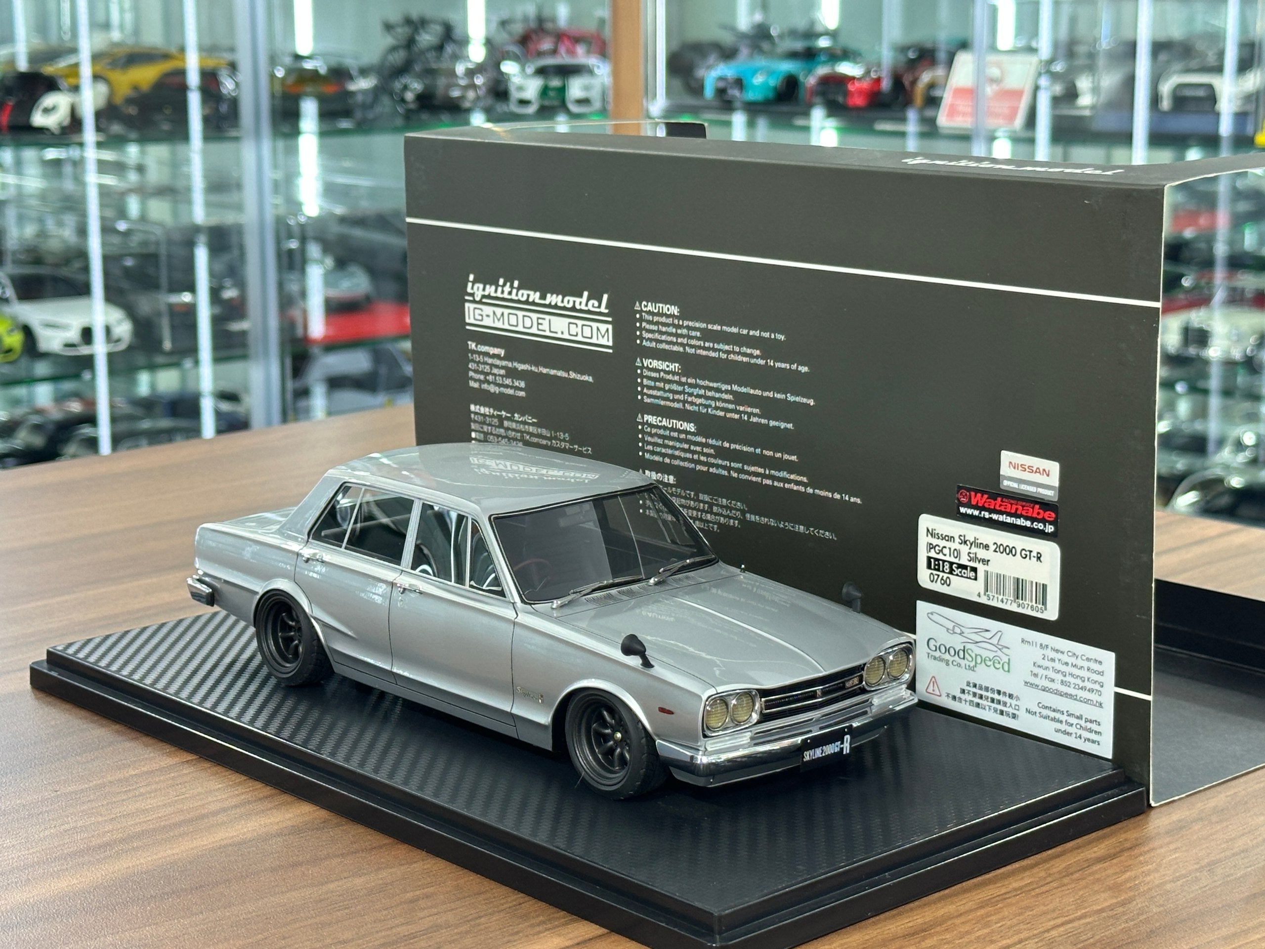 Nissan Skyline 2000 GT-R PGC10 Silver 1/18 Resin Model – dturman.com