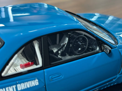 1/18 Resin Ignition Model Nissan Skyline GT-R R33 Pandem – Blue