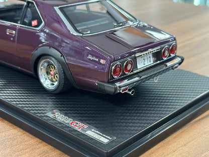1/18 Resin Ignition Model Nissan Skyline 2000 GT-ES C210 – Purple