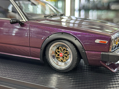 1/18 Resin Ignition Model Nissan Skyline 2000 GT-ES C210 – Purple
