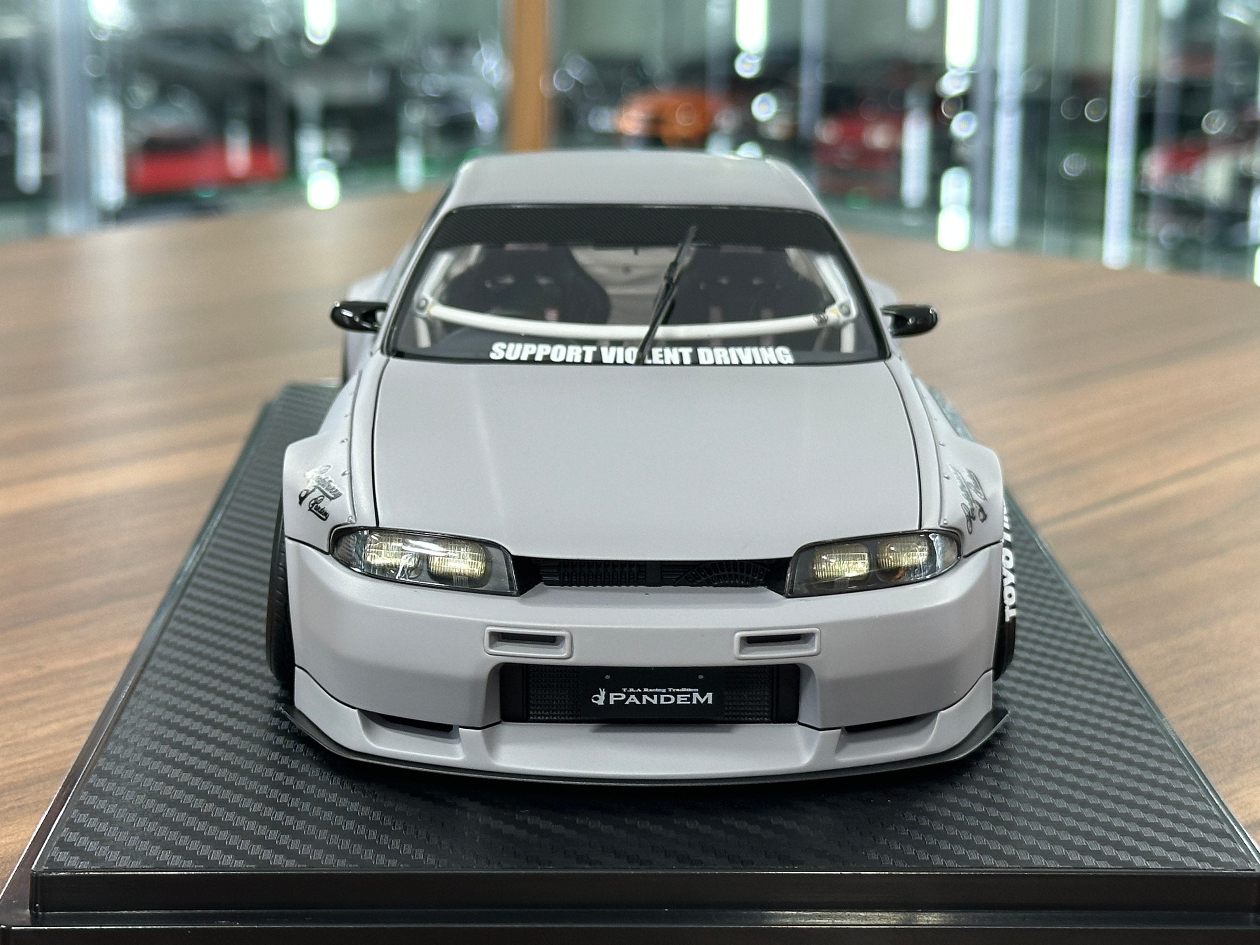 Nissan Skyline GT-R BCN R33 Pandem Matte Gray 1/18 Resin Model
