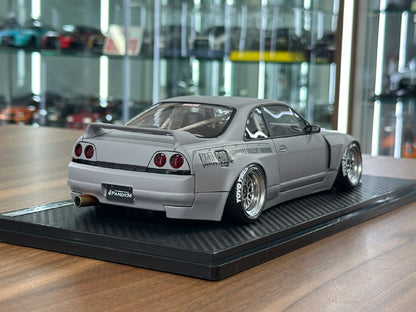 1/18 Resin Ignition Model Nissan Skyline GT-R BCN R33 Pandem – Matte Gray