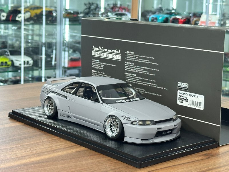 1/18 Resin Ignition Model Nissan Skyline GT-R BCN R33 Pandem – Matte Gray