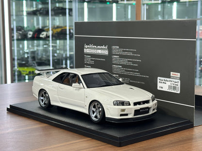 1/18 Resin Ignition Model Nissan Skyline GT-R V-Spec II BN R34 – White