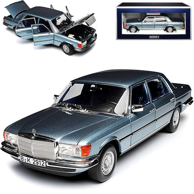 1976 Mercedes Benz 450 SEL 6.9 Grey-Blue Metallic 1-18 Diecast Model Car by Norev