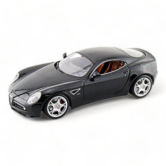 1/18 Diecast Alfa Romeo 8C Competizione Black Bburago Scale Model Car