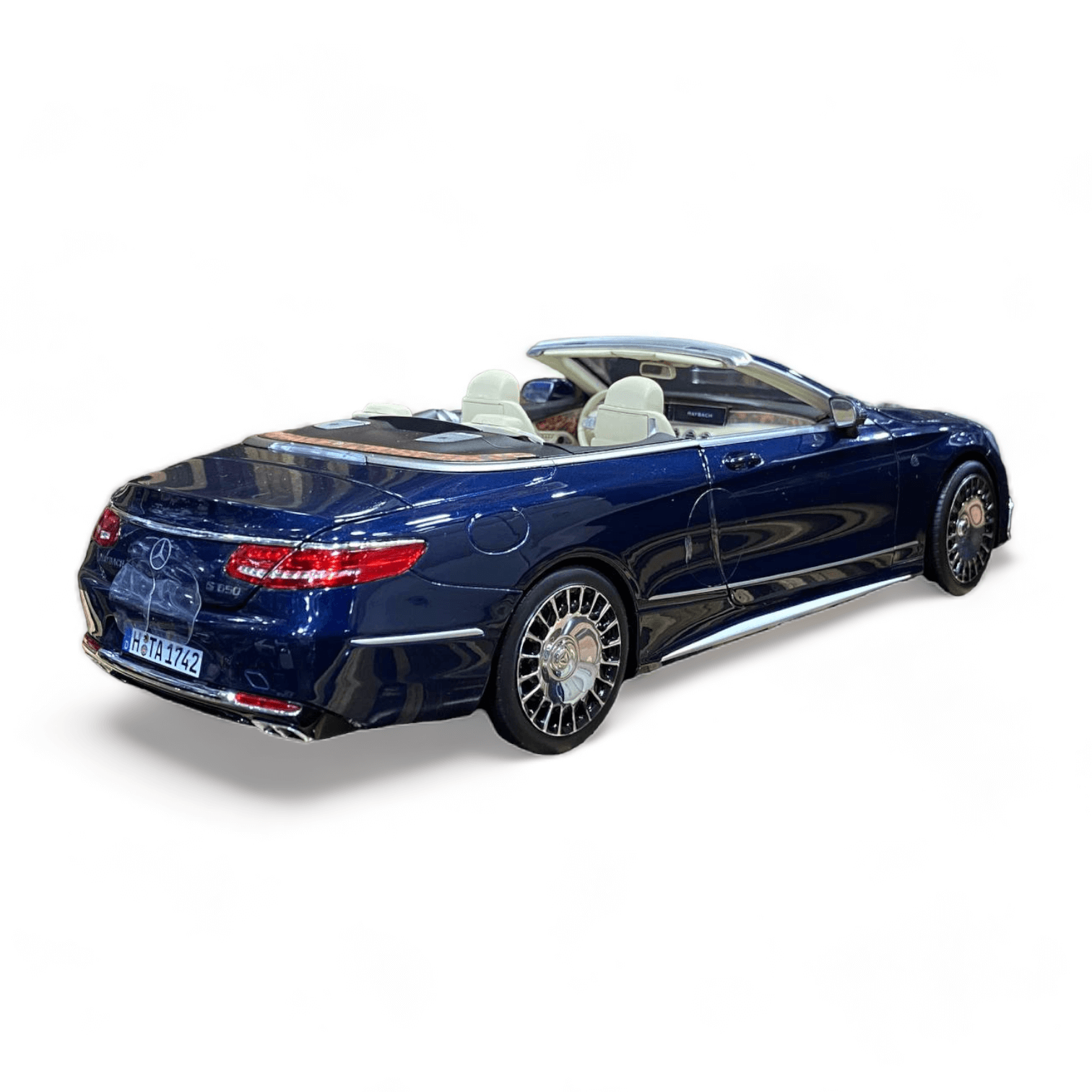 1/18 Diecast Mercedes-Maybach S650 Cabriolet Dark Blue Norev Blue Model Car|Sold in Dturman.com Dubai UAE.