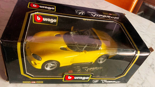 1/18 Diecast car Dodge Viper RT/10 Yellow Bburago Scale Model Car