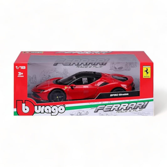 1/18 Diecast Ferrari SF90 Stradale Red Bburago Scale Model Car