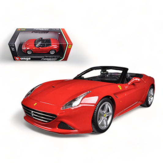 1/18 Diecast Ferrari California T Open Top Red Bburago Scale Model Car