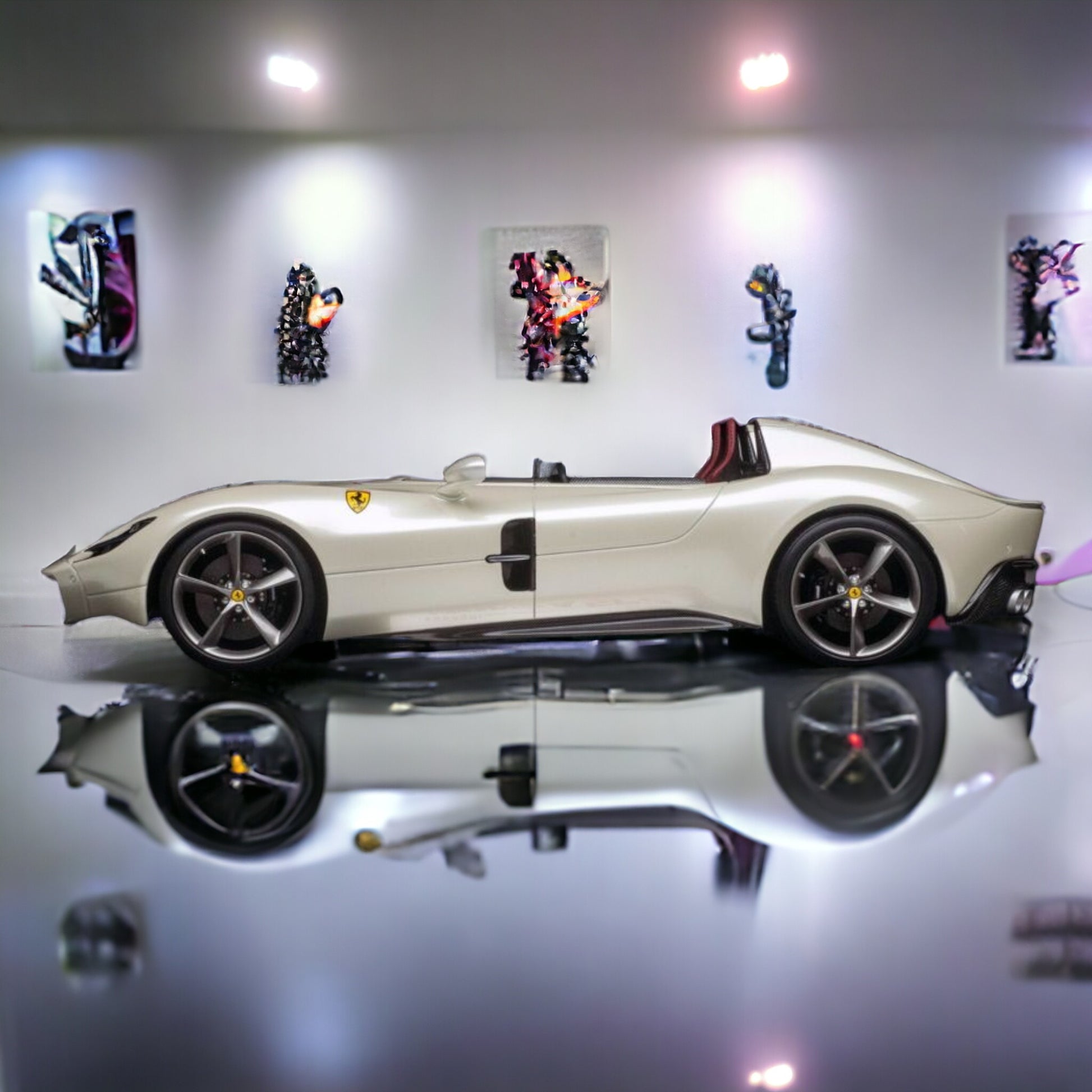 1/18 Diecast Ferrari Monza SP2 White BBR Scale Model Car|Sold in Dturman.com Dubai UAE.